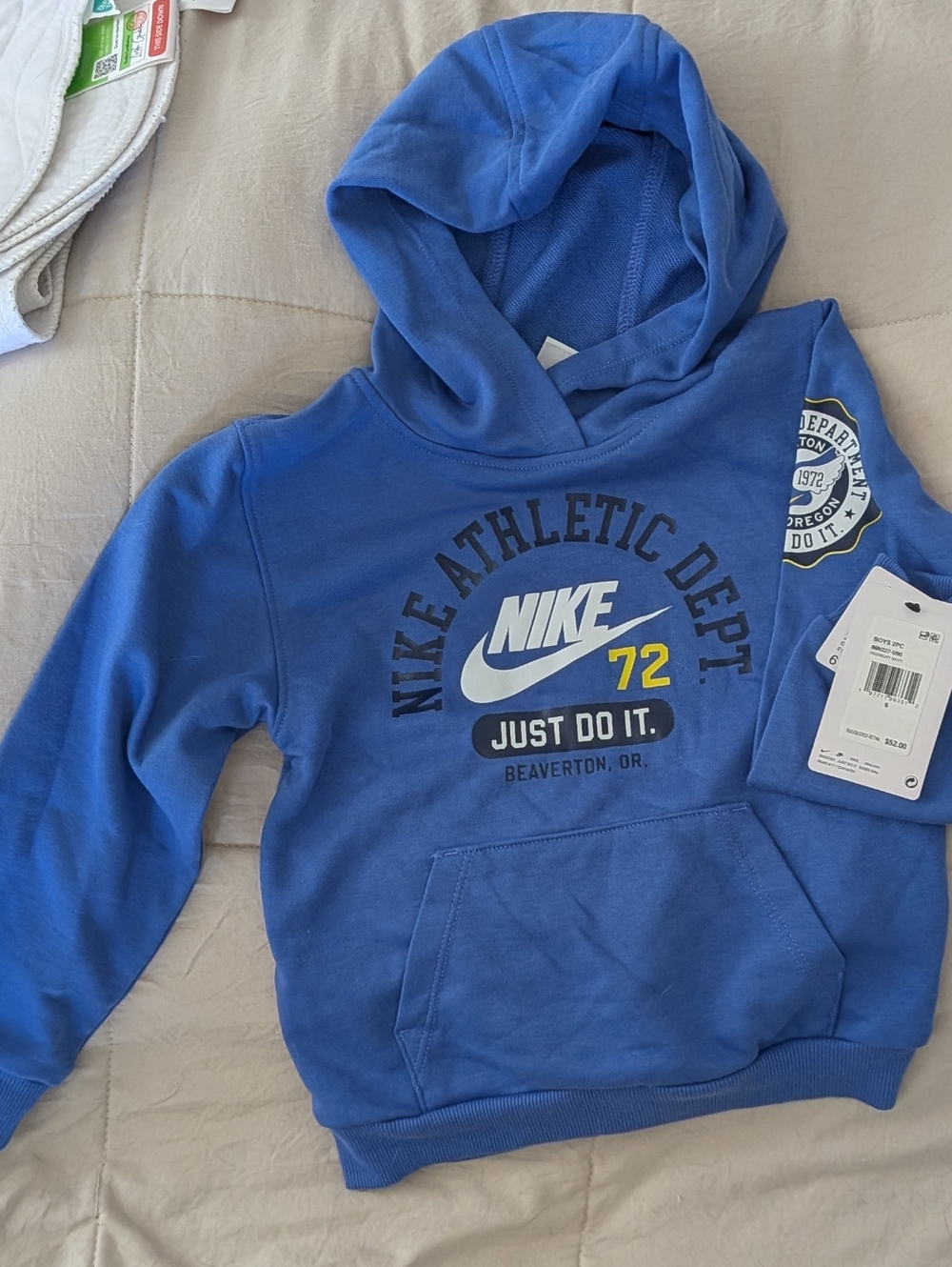Nike Kids Royal Blue Athletic Hoodie with Graphic Logo